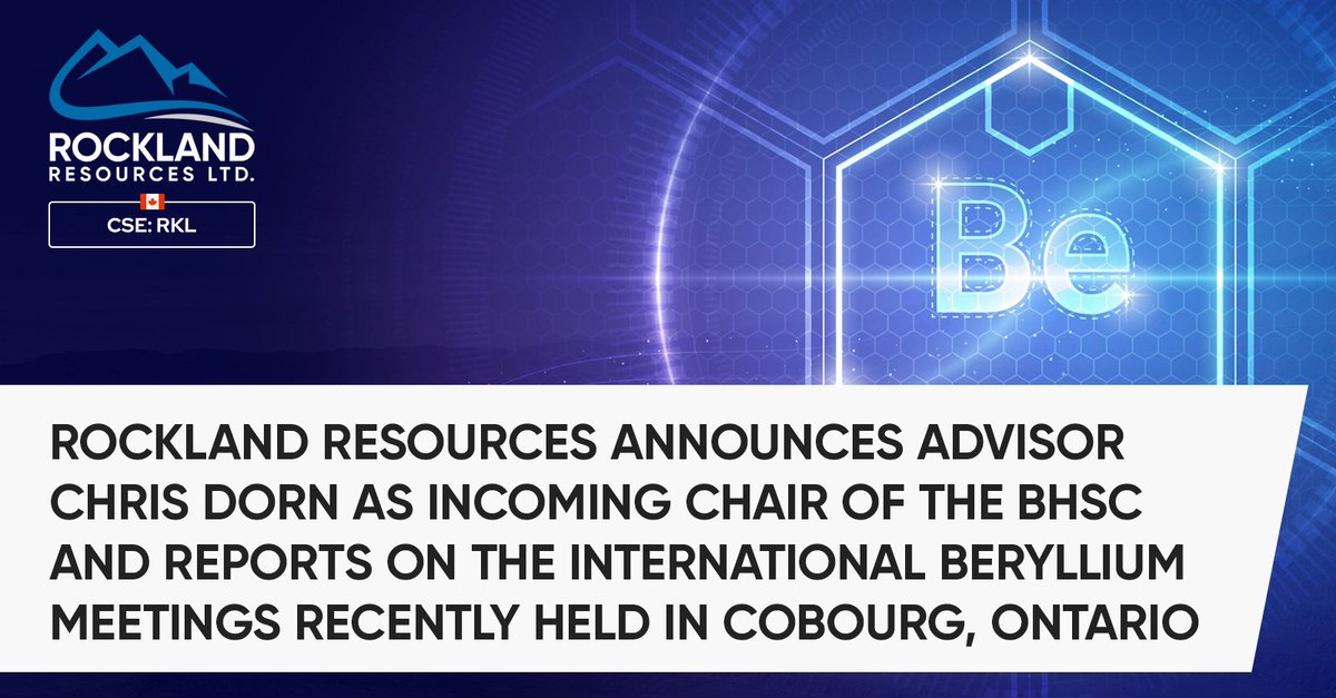 RocklandRKL's tweet photo. News Alert!

Read Here 👉 https://t.co/qFkCoHeTjt

$RKL $RKL.CN #beryllium #criticalminerals #MiRESSO https://t.co/onOHnwSf69