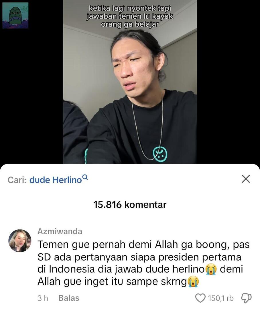 💚 ngga kebayang gmn ekspresi guru yg koreksi jawabannya 😭
Cr: tiktok
