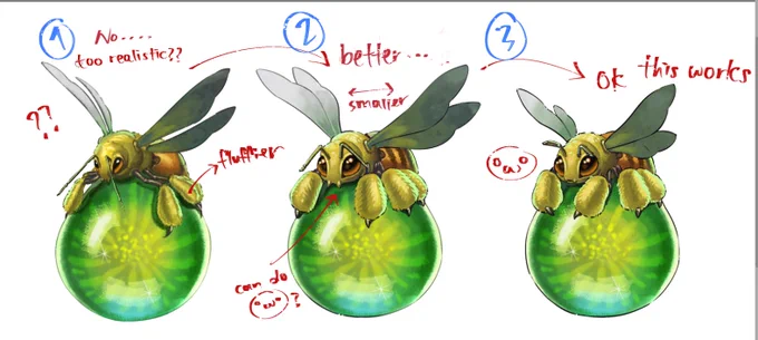 me and my friend are making monster hunter stickers/charms and we are struggling to make the bugs look cute... lmao we had to redo the vigorwasp cause we don't know how to make it cute...

We are doing a whole endemic life set. 