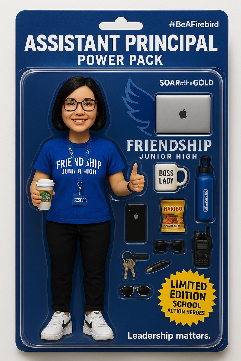 Limited Edition Alert!🚨 Meet our <a href="/D59Friendship/">Friendship Junior High</a> Admin team!
These action heroes come fully equipped with all the essentials:
✅ Leadership Lanyards
✅ Fuel-powered Coffee Mugs ☕
✅ Firebird Swag 🔥
✅ Walkies, Laptops, and a WHOLE lot of school spirit!
And yes—Adidas &amp; Nike