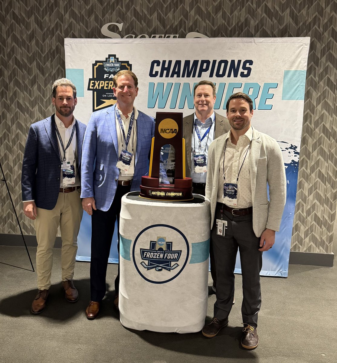 DrMattMatava's tweet photo. @WUSTLortho proud to provide medical coverage of the 2025 NCAA  #MFrozenFour hockey championships in St. Louis. A great event for all true hockey fans. https://t.co/X2td8VJOSO