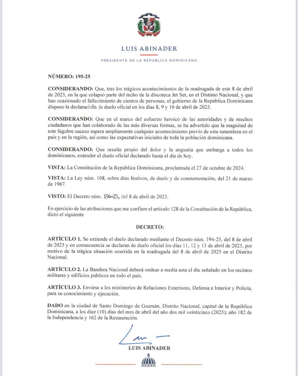 Dparra09's tweet photo. El Decreto en ningún párrafo dice que hay que cerrar los negocios, tales cómo bares, discotecas etc. @MinInteriorRD @PoliciaRD @FarideRaful @luisabinader https://t.co/8C23dq5RIQ