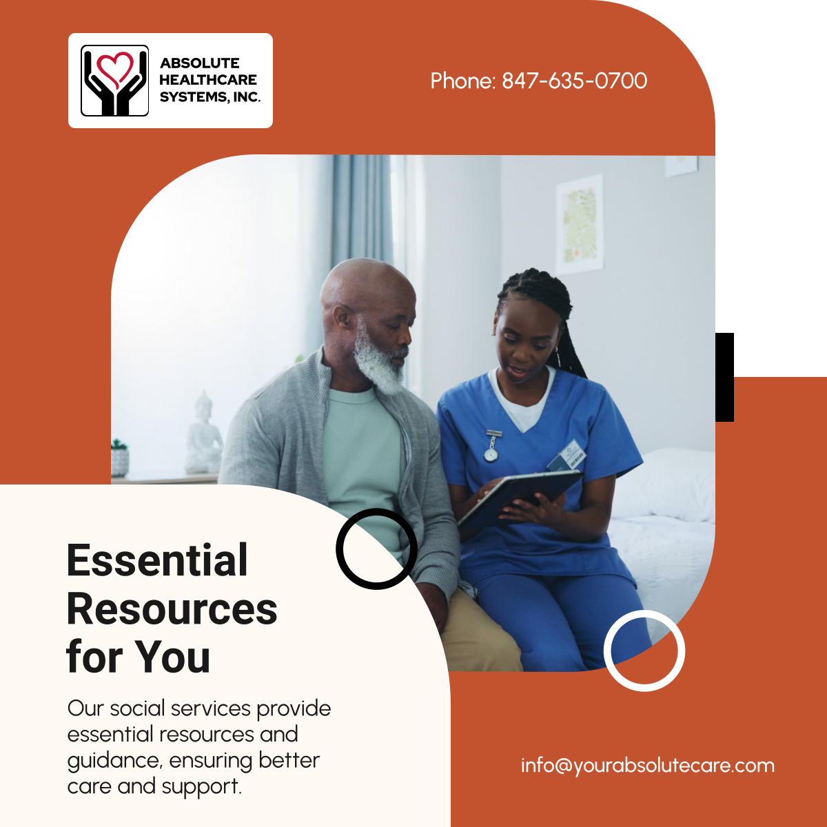 AbsoluteHCS's tweet photo. Life���s challenges are easier with the right support. Our social services offer financial guidance, emotional well-being, and essential resources. Reach out for a care plan tailored to your needs. 

#HomeHealthCare #ParkRidgeIL #SocialServices #SupportNetwork #CareCoordination https://t.co/UT8850KJeZ