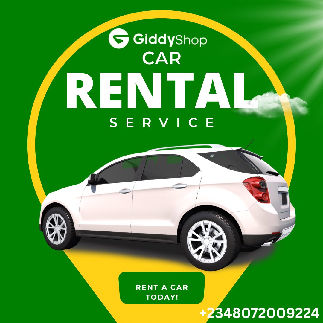 GiddyShop's tweet photo. FRIDAY VIBES, WEEKEND RIDES!

Cruise into the weekend with Giddyshop Car Rentals — perfect for events, getaways, or airport runs.
Affordable. Reliable. Convenient.

Book now: +2348072009224
#GiddyshopOnTheGo #CarRentalFriday #WeekendReady https://t.co/LHEIMfYdd8