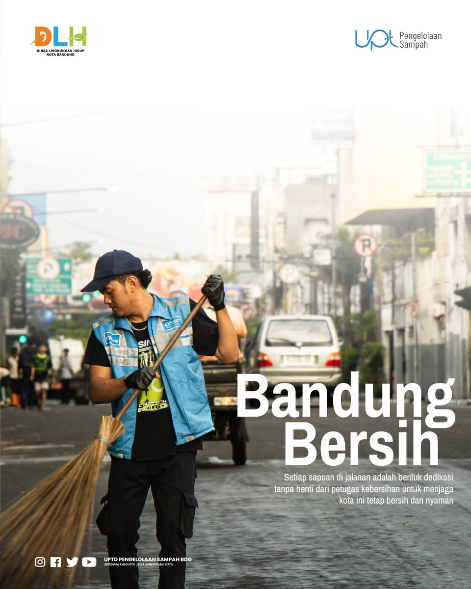Setiap sapuan di jalanan adalah bentuk dedikasi tanpa henti dari petugas kebersihan untuk menjaga kota ini tetap bersih &amp; nyaman.

Mari bersama-sama menjaga kebersihan lingkungan kita dgn tidak membuang sampah sembarangan. Karena kebersihan kota adalah tanggung jawab kita semua.