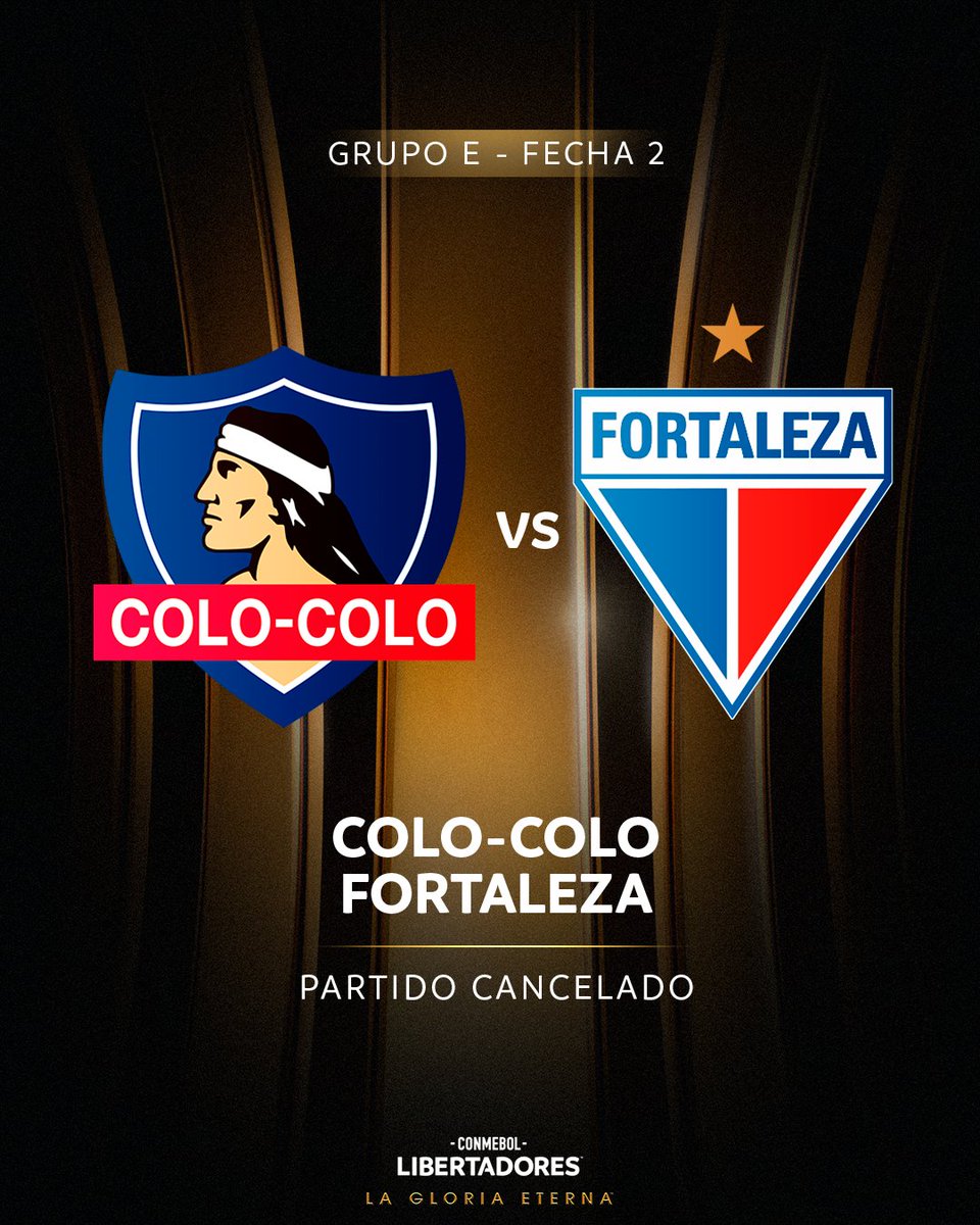 Partido cancelado entre Colo-Colo y Fortaleza