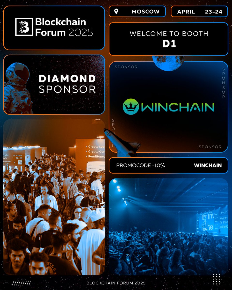 WinchainGroup's tweet photo. 𝐉𝐨𝐢𝐧 𝐖𝐈𝐍𝐂𝐇𝐀𝐈𝐍 𝐚𝐭 𝐁𝐥𝐨𝐜𝐤𝐜𝐡𝐚𝐢𝐧 𝐅𝐨𝐫𝐮𝐦 𝟐𝟎𝟐𝟓 𝐢𝐧 𝐌𝐨𝐬𝐜𝐨𝐰! 

𝑾𝒆 𝒂𝒓𝒆 𝒑𝒓𝒐𝒖𝒅 𝒕𝒐 𝒂𝒏𝒏𝒐𝒖𝒏𝒄𝒆 𝒕𝒉𝒂𝒕 𝑾𝑰𝑵𝑪𝑯𝑨𝑰𝑵 𝒊𝒔 𝒂 𝑫𝒊𝒂𝒎𝒐𝒏𝒅 𝑺𝒑𝒐𝒏𝒔𝒐𝒓 𝒂𝒕 𝒕𝒉𝒆 𝑩𝒍𝒐𝒄𝒌𝒄𝒉𝒂𝒊𝒏 𝑭𝒐𝒓𝒖𝒎 2025, 𝒕𝒂𝒌𝒊𝒏𝒈 𝒑𝒍𝒂𝒄𝒆 𝒐𝒏 𝑨𝒑𝒓𝒊𝒍 23-24, 2025, 𝒊𝒏 𝑴𝒐𝒔𝒄𝒐𝒘.  𝑪𝒐𝒎𝒆 𝒂𝒏𝒅 𝒗𝒊𝒔𝒊𝒕 𝒖𝒔 𝒂𝒕 𝑩𝒐𝒐𝒕𝒉 𝑫1 𝒇𝒐𝒓 𝒂𝒏 𝒆𝒙𝒄𝒊𝒕𝒊𝒏𝒈 𝒋𝒐𝒖𝒓𝒏𝒆𝒚 𝒊𝒏𝒕𝒐 𝒕𝒉𝒆 𝒇𝒖𝒕𝒖𝒓𝒆 𝒐𝒇 𝒃𝒍𝒐𝒄𝒌𝒄𝒉𝒂𝒊𝒏, 𝒄𝒓𝒚𝒑𝒕𝒐, 𝒂𝒏𝒅 𝒔𝒖𝒔𝒕𝒂𝒊𝒏𝒂𝒃𝒍𝒆 𝒊𝒏𝒏𝒐𝒗𝒂𝒕𝒊𝒐𝒏𝒔 𝒊𝒏 𝒎𝒊𝒏𝒊𝒏𝒈 𝒕𝒆𝒄𝒉𝒏𝒐𝒍𝒐𝒈𝒚! 

𝑷𝒓𝒐𝒎𝒐𝒄𝒐𝒅𝒆 𝑨𝒍𝒆𝒓𝒕: 𝑼𝒔𝒆 𝒕𝒉𝒆 𝒄𝒐𝒅𝒆 𝑾𝑰𝑵𝑪𝑯𝑨𝑰𝑵 𝒕𝒐 𝒓𝒆𝒄𝒆𝒊𝒗𝒆 𝒂 10% 𝒅𝒊𝒔𝒄𝒐𝒖𝒏𝒕 𝒐𝒏 𝒚𝒐𝒖𝒓 𝒕𝒊𝒄𝒌𝒆𝒕! 

 𝑫𝒐𝒏’𝒕 𝒎𝒊𝒔𝒔 𝒐𝒖𝒕 𝒐𝒏 𝒕𝒉𝒆 𝒄𝒉𝒂𝒏𝒄𝒆 𝒕𝒐 𝒍𝒆𝒂𝒓𝒏 𝒎𝒐𝒓𝒆 𝒂𝒃𝒐𝒖𝒕 𝒉𝒐𝒘 𝑾𝑰𝑵𝑪𝑯𝑨𝑰𝑵 𝒊𝒔 𝒔𝒉𝒂𝒑𝒊𝒏𝒈 𝒕𝒉𝒆 𝒇𝒖𝒕𝒖𝒓𝒆 𝒐𝒇 𝒆𝒏𝒆𝒓𝒈𝒚-𝒆𝒇𝒇𝒊𝒄𝒊𝒆𝒏𝒕 𝒂𝒏𝒅 𝒔𝒖𝒔𝒕𝒂𝒊𝒏𝒂𝒃𝒍𝒆 𝒔𝒐𝒍𝒖𝒕𝒊𝒐𝒏𝒔 𝒊𝒏 𝒕𝒉𝒆 𝒄𝒓𝒚𝒑𝒕𝒐 𝒊𝒏𝒅𝒖𝒔𝒕𝒓𝒚. 

 #WINCHAIN #BlockchainForum2025 #CryptoInnovation #SustainableMining #DiamondSponsor #Blockchain #Moscow