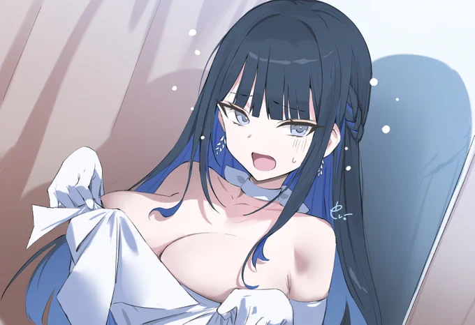 「すまない、助けてくれ先生!また大きくなってしまったらしく一人では着れなくなってしまった・・・」「す、すごい。ドレスが悲鳴を上げている!」「っこのままでは撮影が!」「あ・・・そんなに無理矢理引っ張ったら」次の瞬間、悲鳴は断末魔へと変わった。#ブルアカ #サオリ 