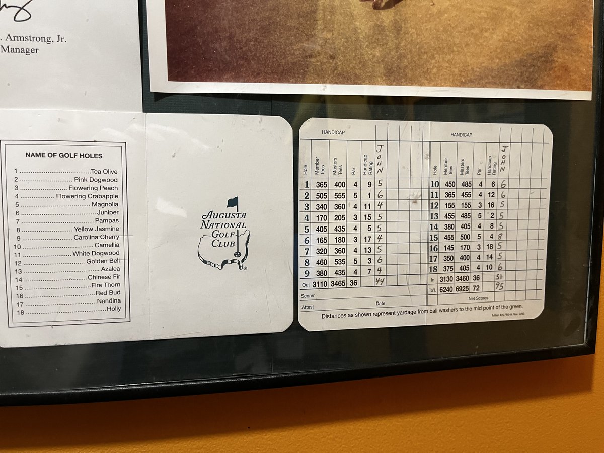 writerjohnreger's tweet photo. @700OLECRAM @BryanTweed16 Here is my scorecard. I was about a 14 handicap then https://t.co/14iUhkYUTI