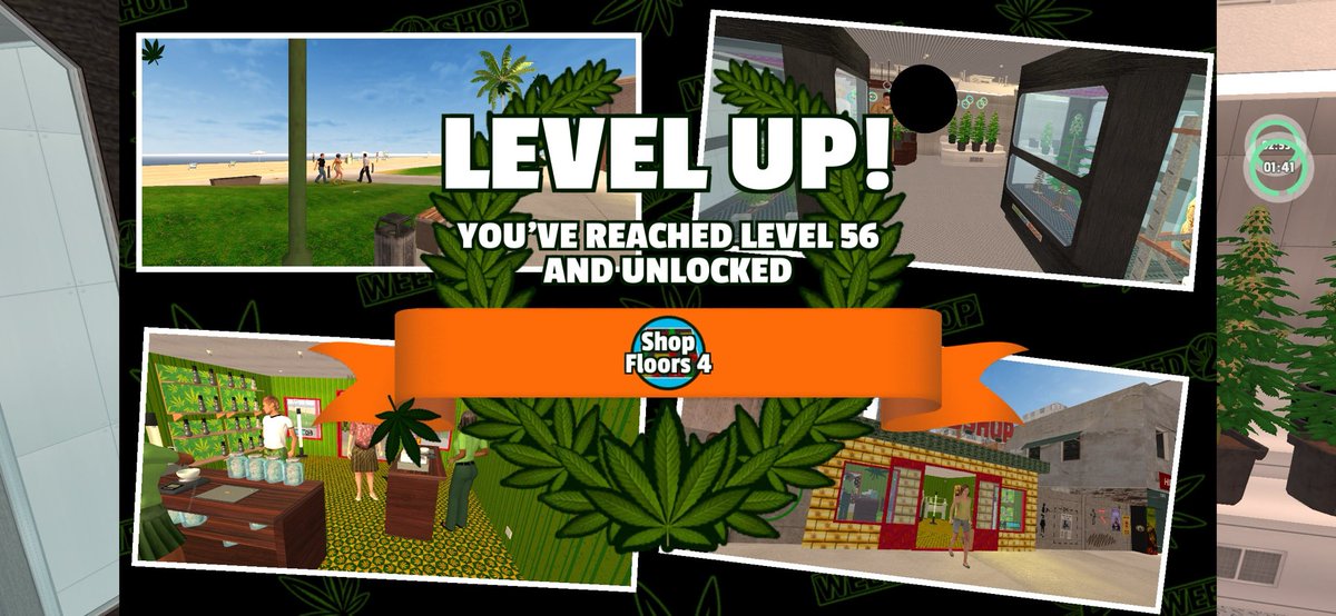 SydWear's tweet photo. I've reached level 56 running my #weedshop2  Where you at? https://t.co/6X5aOAGr2g https://t.co/7zLUL4fKJt