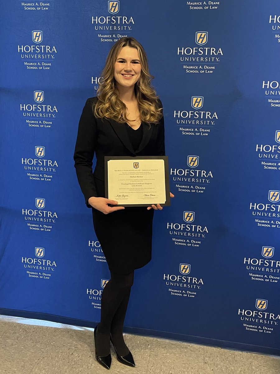 Oh yeah I forgot to tell yall I finished the Hofstra law paralegal program