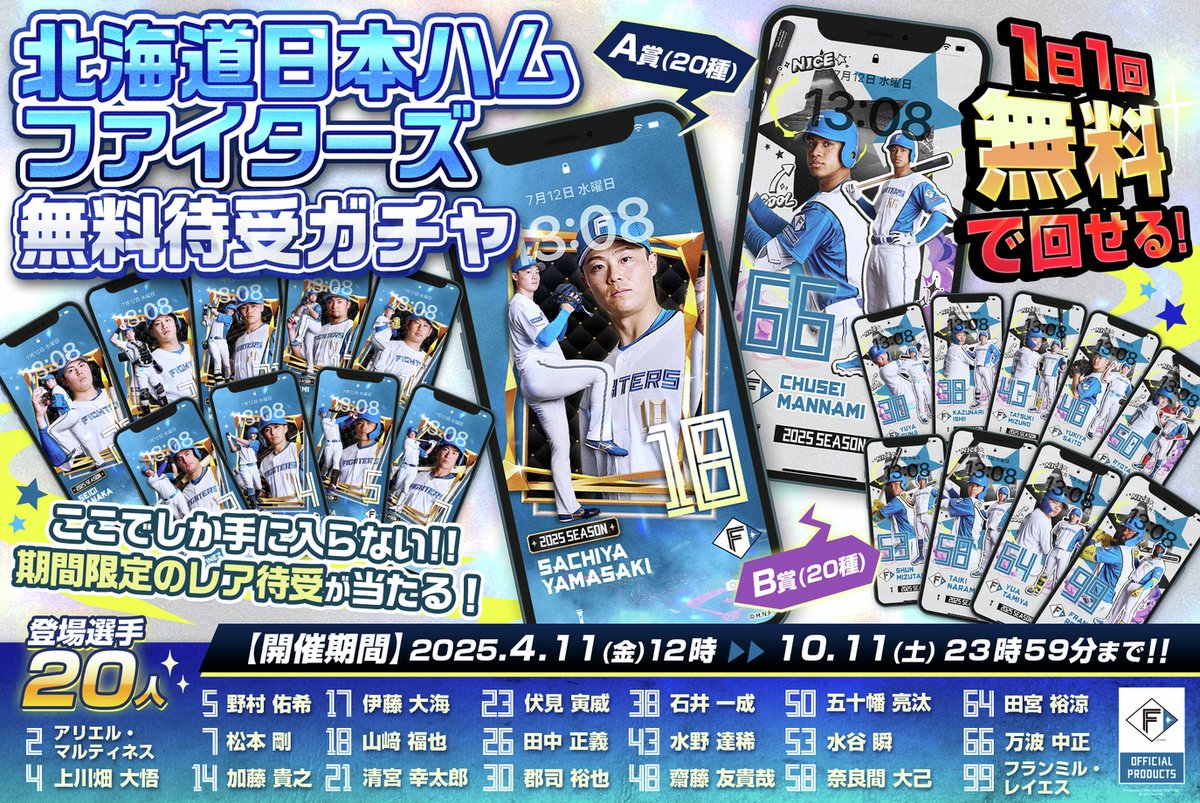ピピットガチャ 北海道日本ハムファイターズ 全10種セット ピピットガチャ 北海道日本ハムファイターズ 全10種セット