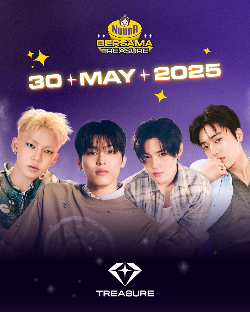 NuunaMalaysia's tweet photo. This is not a drill!!
It’s official, TREASURE is coming to town!
Nak menang tiket ke Private Fansign dengan dorang? Stay tuned sebab kita akan reveal macam mana korang boleh menang soon ✨ https://t.co/WIcfORGzDu