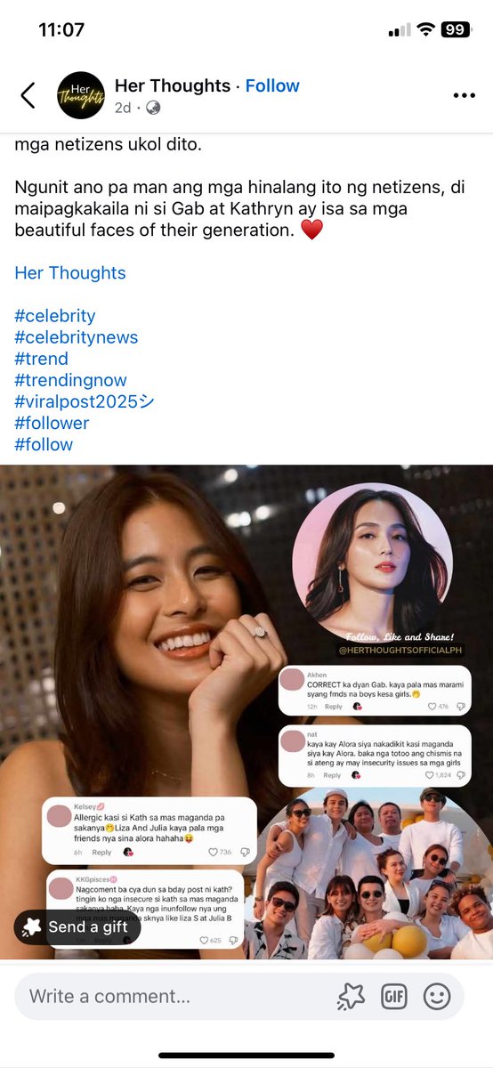 averygoodghorl's tweet photo. Yung may nagpost sa fb na yung interview ni Gabbi about friendship and si Kath daw yung tinutukoy

But look at the comments of the cvs. 😝

Try harder sa mga fandoms na gusto masira si Kathryn. 😂 https://t.co/BoMQTr2s9S