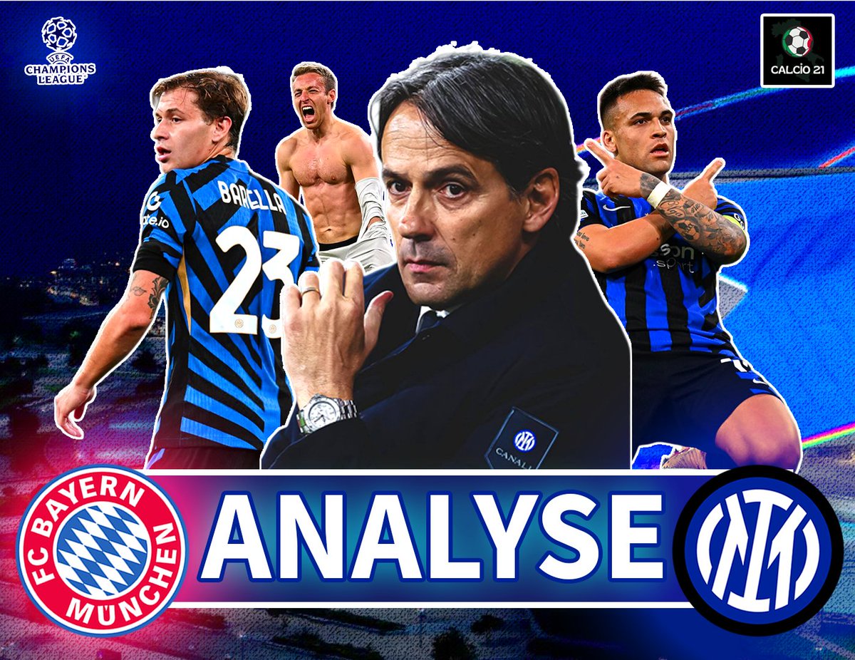 21Calcio21's tweet photo. 🧵 | 𝐂𝐨𝐦𝐦𝐞𝐧𝐭 𝐥’𝐈𝐧𝐭𝐞𝐫 𝐚-𝐭-𝐞𝐥𝐥𝐞 𝐫𝐞́𝐬𝐢𝐬𝐭𝐞́ 𝐚𝐮 #𝐁𝐚𝐲𝐞𝐫𝐧 ? 🔵⚫️

✅ Succès des Nerazzurri à Munich ! (1-2)
🚧 Catenaccio, vraiment ?
🐍 L’#Inter sous-cotée ?
🧠 Décryptage de ce 1/4 de finale aller !

⬇️⬇️ [𝐓𝐇𝐑𝐄𝐀𝐃] ⬇️⬇️ https://t.co/xJZQU3fqyA