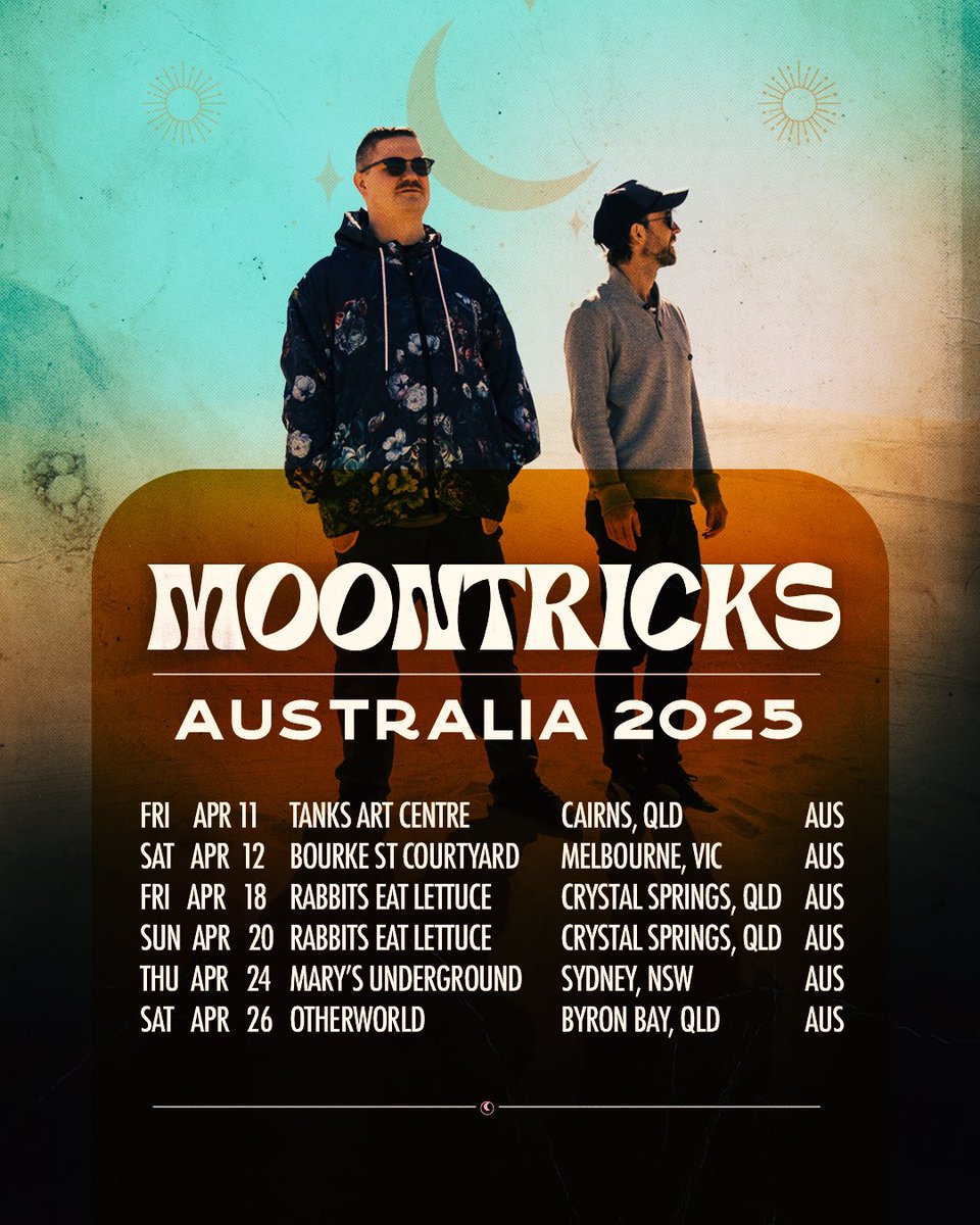 Australia tour kicks off today!! 🙌 Here are all the dates and venue details. See you out there! 🌖🎶🐨