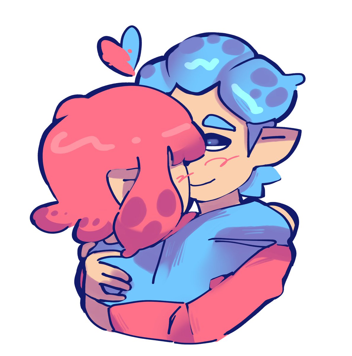 pinkicatts's tweet photo. hugs hugs #splatoonart #splatoon https://t.co/n6R62m3R9u
