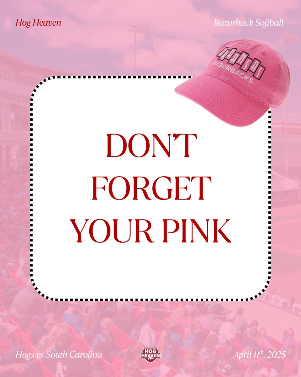 No pink? No problem!
 
Stop by Hog Heaven on your way to the game!