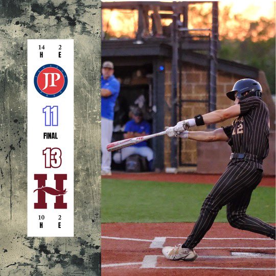 Hawks win! 

JP Abt: 2-3, 2 doubles, 4 RBIs 
Graham Jackson: 2-4, 1 double
Sam Oakley: triple, 1 RBI 
Taylor Latham: Grand slam HR, 4 IP, 6 Ks 

Back in action tomorrow for game 3 at Hartfield 5:30 PM!