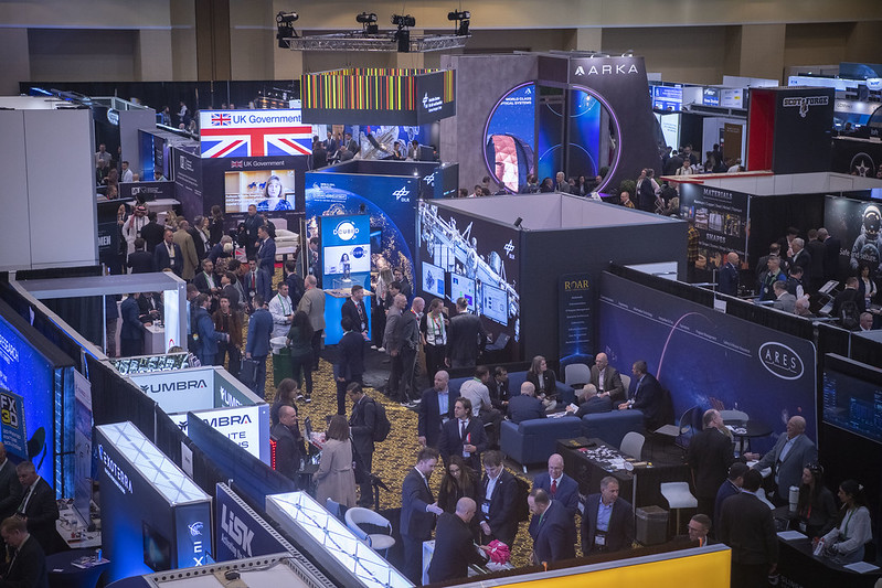 SpaceFoundation's tweet photo. As we reflect on 40 years of Space Symposium, what began as a bold idea to unite the space community has blossomed into a global event, bringing together 10,000+ attendees, 300+ exhibits, 250+ speakers, participants from 50+ nations, 18 space agencies, and 34 military leaders. https://t.co/IbfnAP2JiX