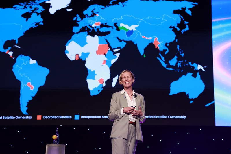 SpaceFoundation's tweet photo. As we reflect on 40 years of Space Symposium, what began as a bold idea to unite the space community has blossomed into a global event, bringing together 10,000+ attendees, 300+ exhibits, 250+ speakers, participants from 50+ nations, 18 space agencies, and 34 military leaders. https://t.co/IbfnAP2JiX