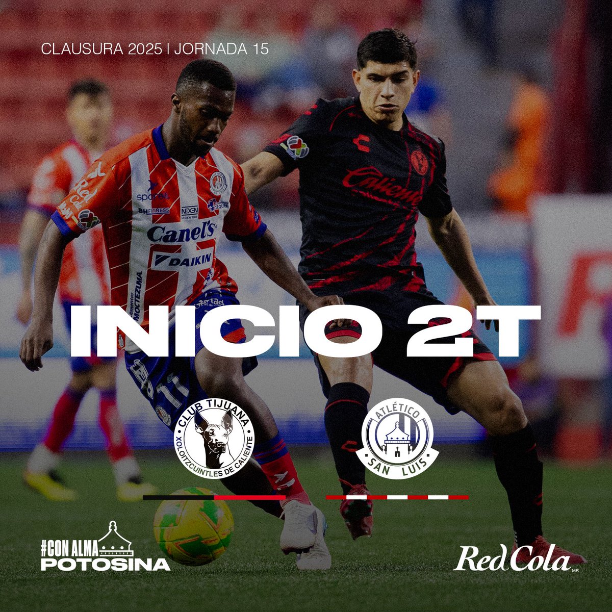 AtletideSanLuis's tweet photo. ¡Comienza la segunda mitad! ¡Vamos con todo por la victoria, San Luis! 👊🏼

#ConAlmaPotosina https://t.co/6hCiWb9ige