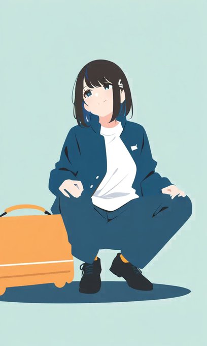 フラットカラー
文字通り陰影がないLORA
デフォルメも対応している 