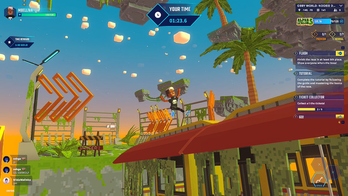 Who wants to race me in Obby World? <a href="/TheSandboxGame/">The Sandbox</a> 🏃‍♂️💨 🏁 tsbga.me/TheSandbox #AlphaSeason5