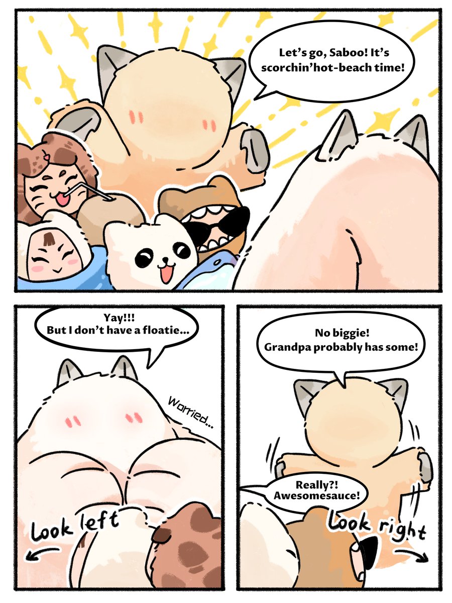 SoiSoiFamily's tweet photo. Saboo: “Grandpa! Do you have any XXXXXXXXXXL swimming rings”
#SoiSoi #SoiSoiFAMILY #deldelete #story #storytime 
#cartoon #manga #cute https://t.co/uP02NnEwku