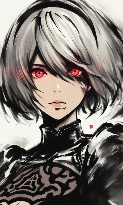 インクスケッチ 頻繁にやりたくなるLORA
筆と墨特有の綺麗ながら大雑把な画風が出て来るがハンコまでついてくる欠点がある 