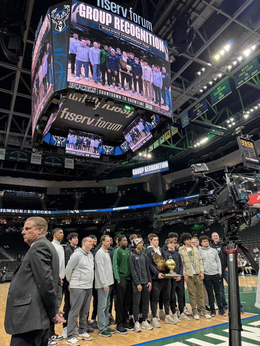 Tosa West Boys Basketball (@tosawesthoops) on Twitter photo On the court pregame as the <a href="/Bucks/">Milwaukee Bucks</a> recognized the first WIAA state championship in program history for the Wauwatosa West Trojans boys basketball team!
Thank you to Andrew O'Herron for organizing this special night for us <a href="/FiservForum/">Fiserv Forum</a>! 136-111 Milwaukee win over the Pelicans! 🏆 On the court pregame as the <a href="/Bucks/">Milwaukee Bucks</a> recognized the first WIAA state championship in program history for the Wauwatosa West Trojans boys basketball team!
Thank you to Andrew O'Herron for organizing this special night for us <a href="/FiservForum/">Fiserv Forum</a>! 136-111 Milwaukee win over the Pelicans! 🏆