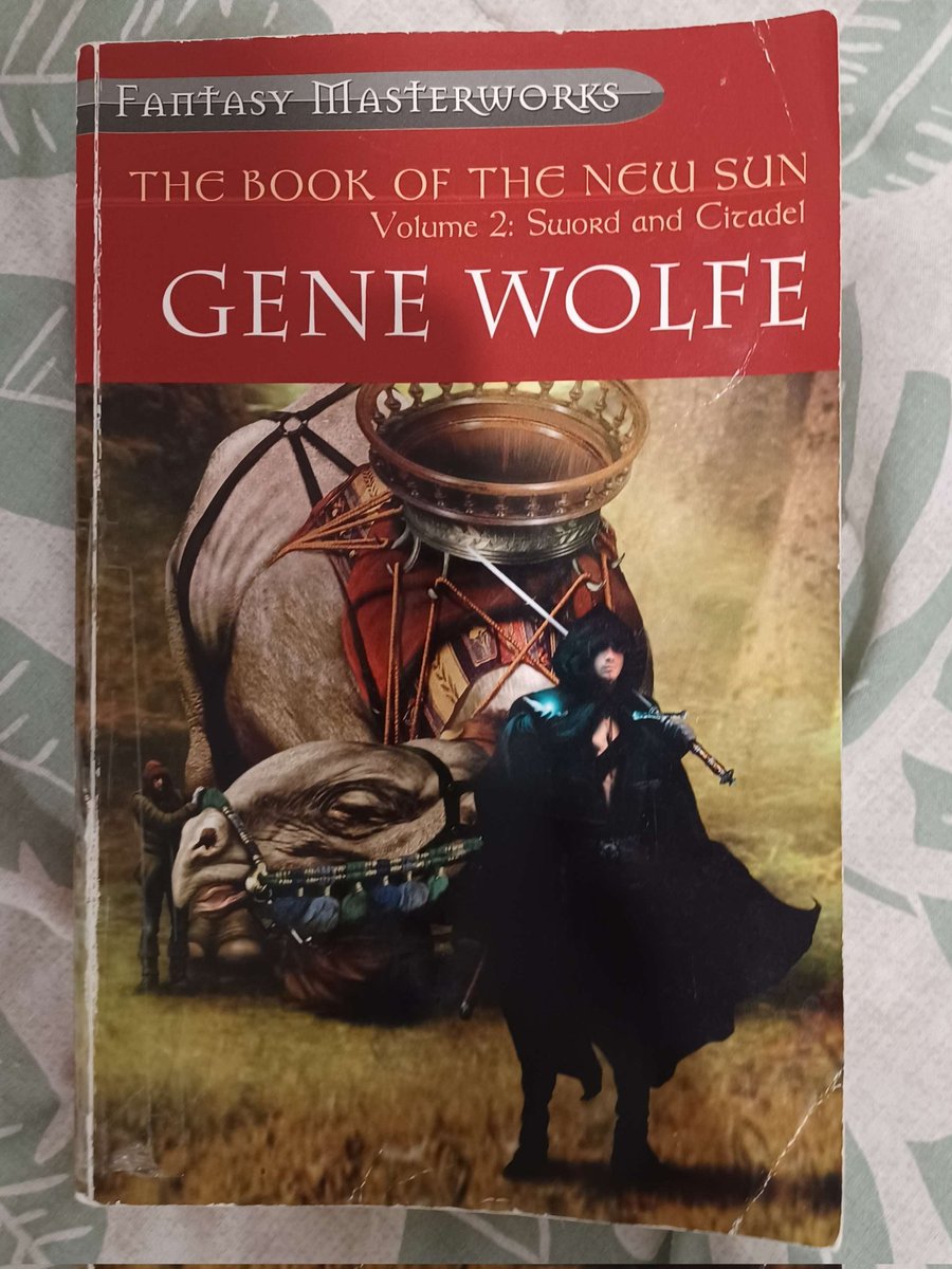 MichaelRaston's tweet photo. I made a custom cover for my copy of book 3 and 4 of book of the new sun, because I was, quite frankly, embarrassed by the original cover. https://t.co/GBhB7eSfL2