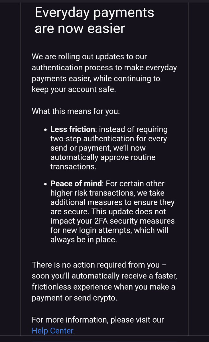 Bonanas_eth's tweet photo. @coinbase I'm finding it more difficult to trust you with my money. This is not a feature, this is a bug. Every transaction should require 2FA if I have 2FA set. There's not even an option to enable that, you just forced me to be unsecure. https://t.co/ht591F06rb