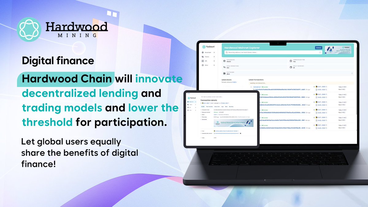 HardWoodMining's tweet photo. 💥In the field of digital finance, Hardwood Chain will innovate the decentralized lending and trading model, lower the threshold of participation, and allow global users to share the dividends of digital finance equally.
#Hardwood #Chain #AIChain https://t.co/ujvHpKACUj