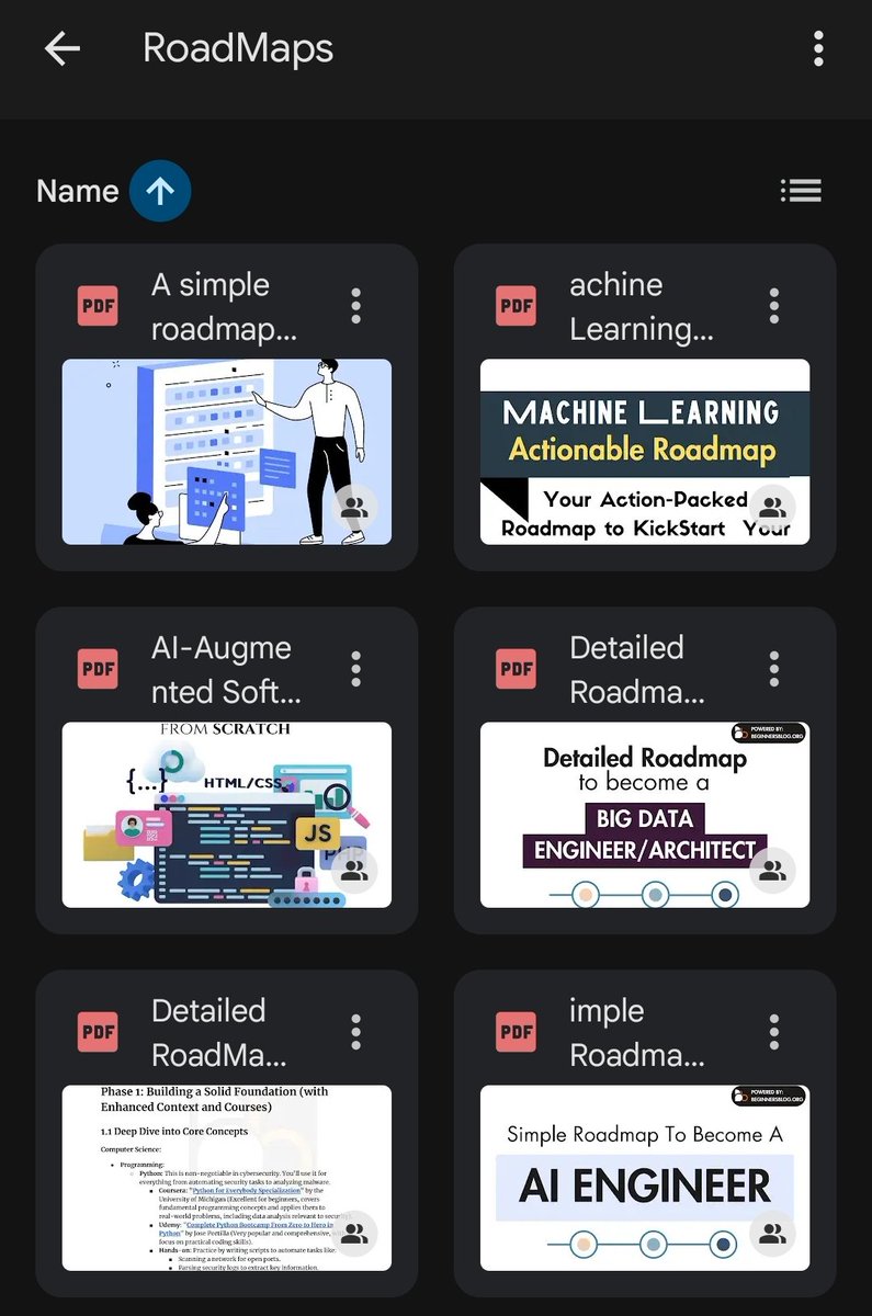 I have 10 ROADMAPS that can help get started with any of the following Job roles...
- Data Scientist
- Cybersecurity
- Data Analyst
- AI engineer
- Machine Learning
- Big Data Architect
- Cloud Computing
- Data Engineer
- Business Analyst
- Generative AI
- Software Development
