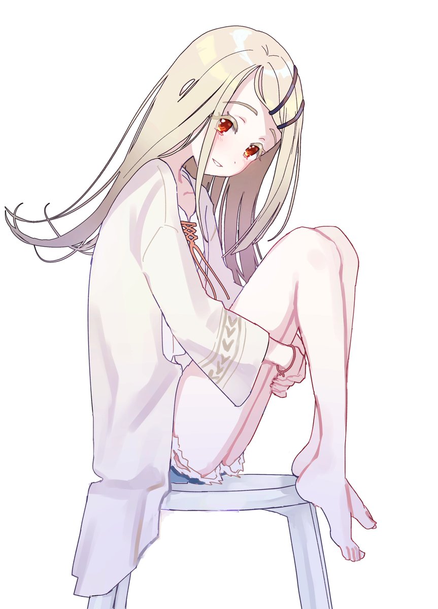 「裸足篠澤」|かにぽぽす🦀のイラスト