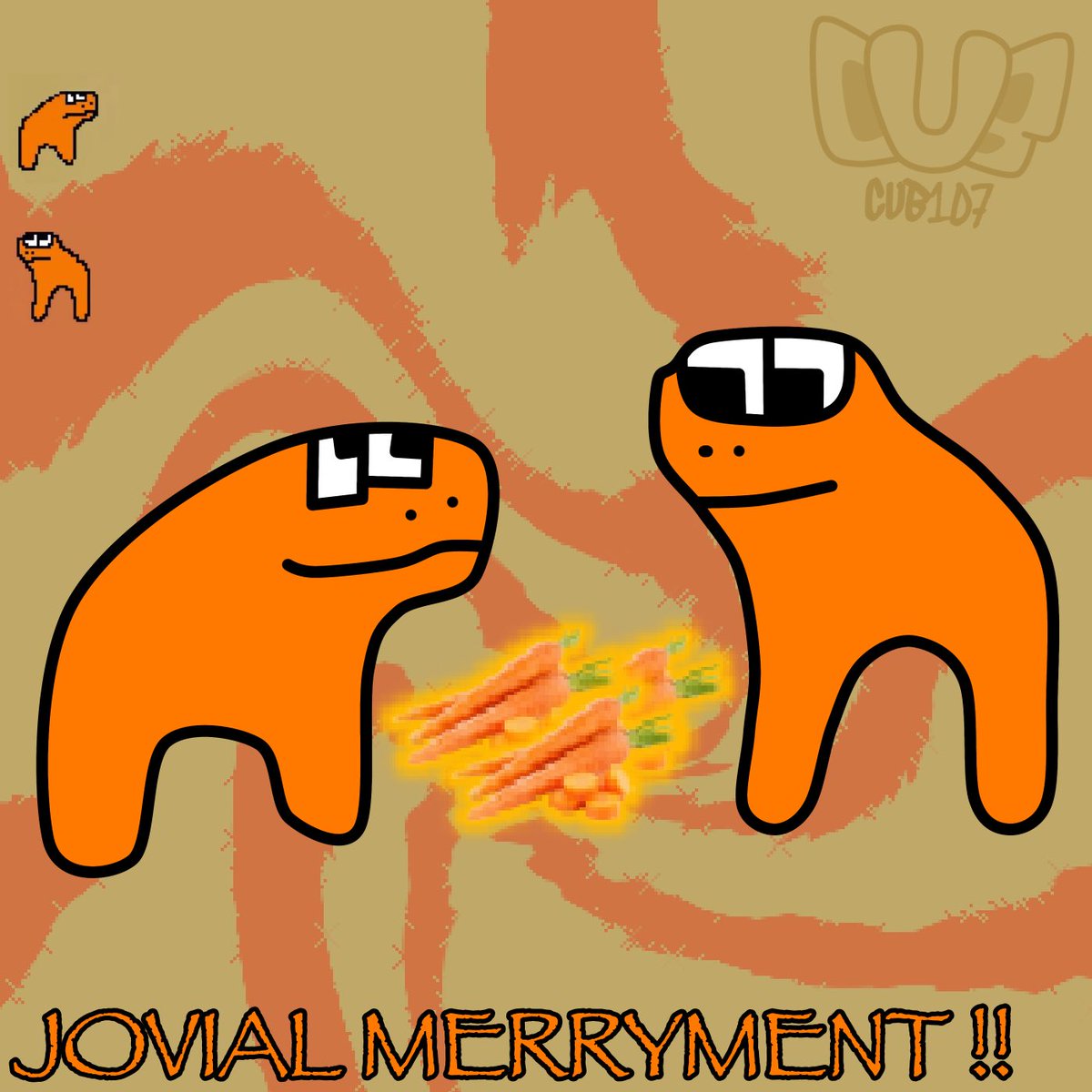 CUB1O7's tweet photo. JOVIAL MERRYMENT 💪🧡 https://t.co/fCbUCI332T