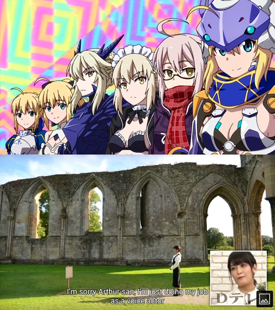 The voice actress of Saber, Ayako Kawasumi, apologizing to King Arthur’s grave for what Fate has done to his legacy is so funny to me.