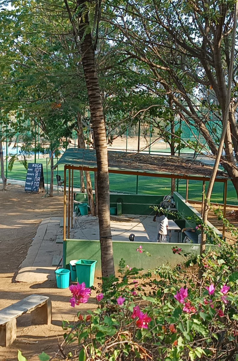 PABadami's tweet photo. This picturesque cricket ground in #Bengaluru has a tree within its boundary limits. Brought back memories from #CWC2003 of the ground in #Pietermaritzburg which also had a tree within the precincts of its playing area. https://t.co/DnmcxmXE0J