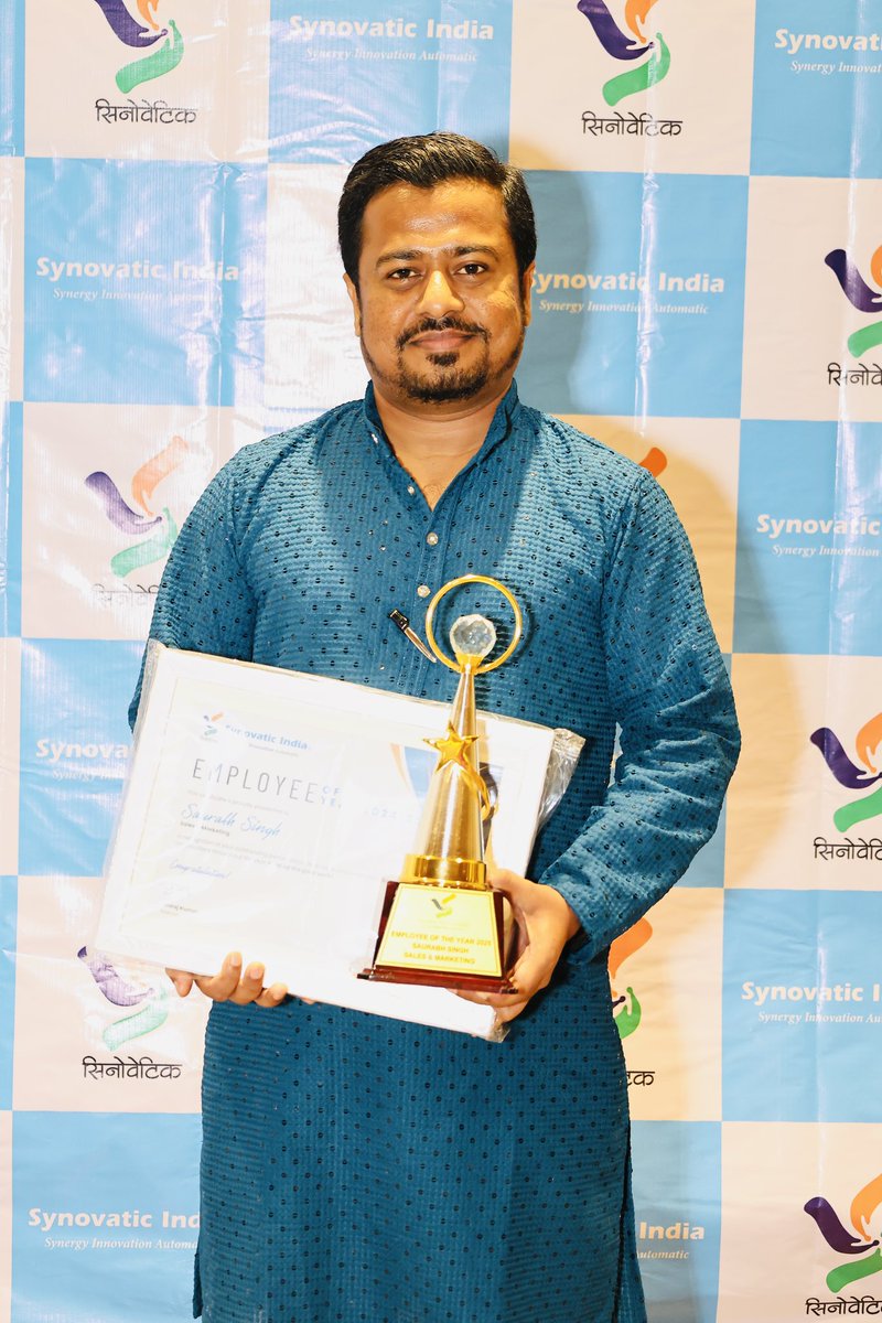 Synovatic's tweet image. Congratulations to all the winners for your outstanding performance this year at Synovatic India!🎉
✨
#TeamSynovatic #AnnualDay2025 #PerformanceRecognition #Leadership #Gratitude #PharmaMachinery #TeamExcellence #SynovaticIndia