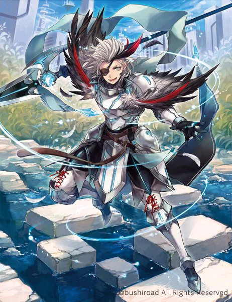 ライドライン『憂いの烈光 ユース』『迅槍の従騎士 ユース』『穢れ知らぬ双眸 ユース』も再び描かせていただいております(うれしい)&発売おめでとうらくがき添えです。どうぞよろしくお願いいたします #ヴァンガード #cf_vanguard 