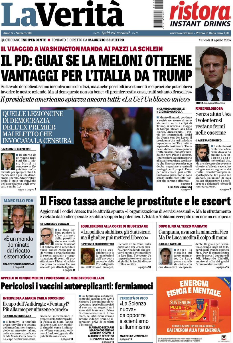 IL VIAGGIO A WASHINGTON MANDA AI PAZZI LA SCHLEIN
IL PD: GUAI SE LA MELONI OTTIENE VANTAGGI PER L'ITALIA DA TRUMP
Sul tavolo del delicatissimo incontro non solo dazi, ma anche possibili investimenti reciproci che potrebbero favorire le nostre aziende. Ma ai dem questo non sta