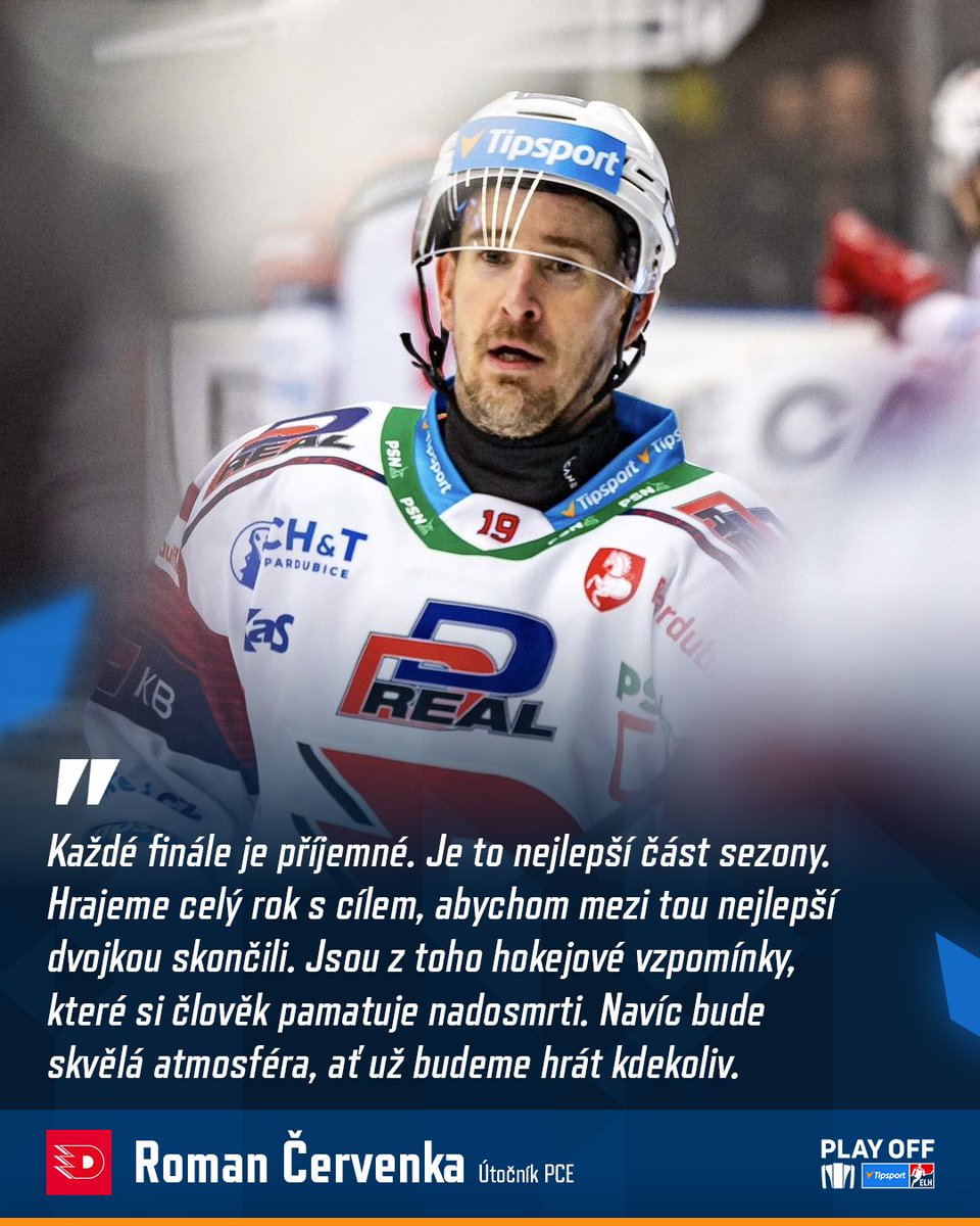 telhcz's tweet photo. Pardubické Dynamo čeká po postupu přes rivala druhé finále v řadě. 👉 „Zápasy byly velmi vyrovnané, naštěstí jsme je až na jeden zvládli v náš prospěch,“ těší Romana Červenku. 😎

📲 https://t.co/vU6IlHORz5

📸 @HCPCE 

#TELH | #rozhovortelh | #zatitulem | #MHKPCE https://t.co/tAlpYtY2fZ