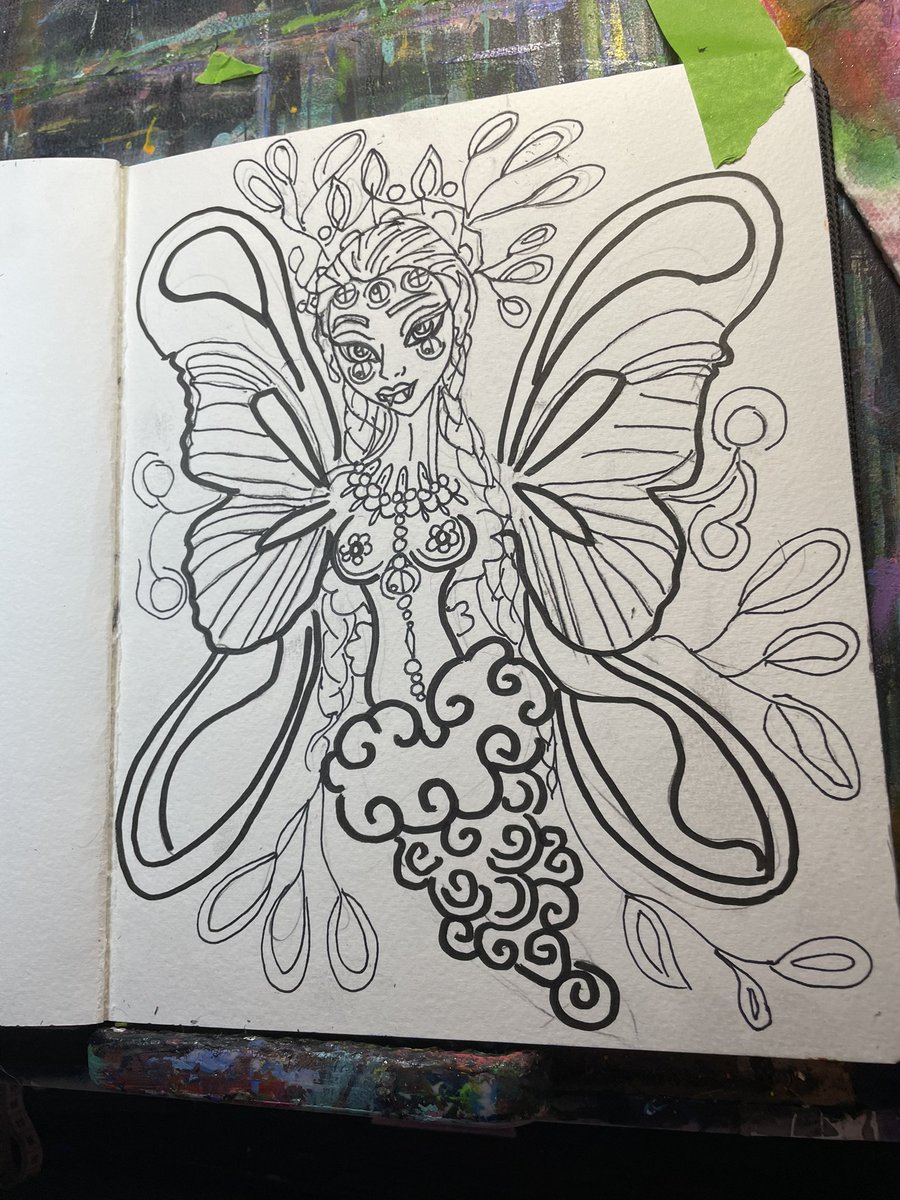 1993RitaDrake's tweet image. Moth 🦋Cloud 🧚‍♂️ Fairy 

don’t know what color scheme to use yet . 

What colors do you recommend? 

#fairy #fairycoreaesthetic #mothart #fantasyartwork #mixcreature #fyp #aketchbook