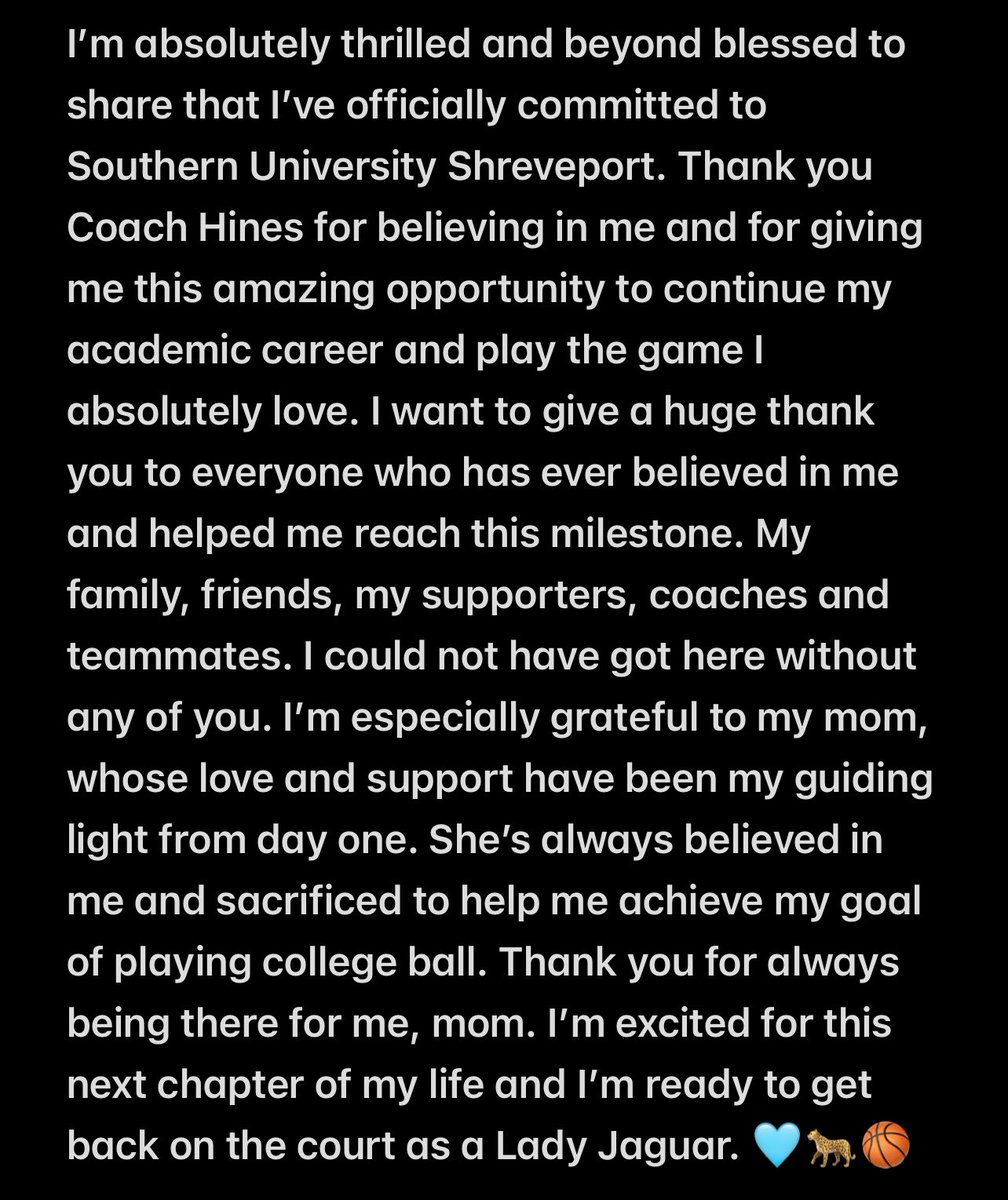 Alyana McGarity (@alyanahoops) on Twitter photo On to the next chapter. π #committed #blessed <a href="/SUSLAAthletics/">SUSLA Athletics</a> <a href="/SUShreveport/">SUSLA</a> <a href="/NBHSgirlsbb/">NBHS Girls Basketball</a> <a href="/H7Training/">H7 Sports Training & Wellness Center</a> <a href="/stat_elite/">STAT Elite Basketball</a> <a href="/TerrorBear14/">Teresa Carrera</a> On to the next chapter. π #committed #blessed <a href="/SUSLAAthletics/">SUSLA Athletics</a> <a href="/SUShreveport/">SUSLA</a> <a href="/NBHSgirlsbb/">NBHS Girls Basketball</a> <a href="/H7Training/">H7 Sports Training & Wellness Center</a> <a href="/stat_elite/">STAT Elite Basketball</a> <a href="/TerrorBear14/">Teresa Carrera</a>