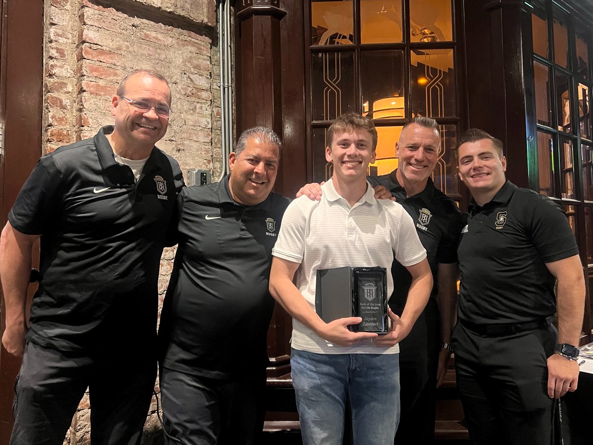 Kicking_Lambert's tweet photo. We celebrated a great @ServiteRugby season!  I was so glad to get the opportunity to work hard and learn a new sport.  Grateful to an amazing group of coaches and teammates. I am thankful to have been named "Back of the Year".   #CREDO
@ServiteSports @Schirmer61 

@GP_Recruiting https://t.co/6PDrq99O9V
