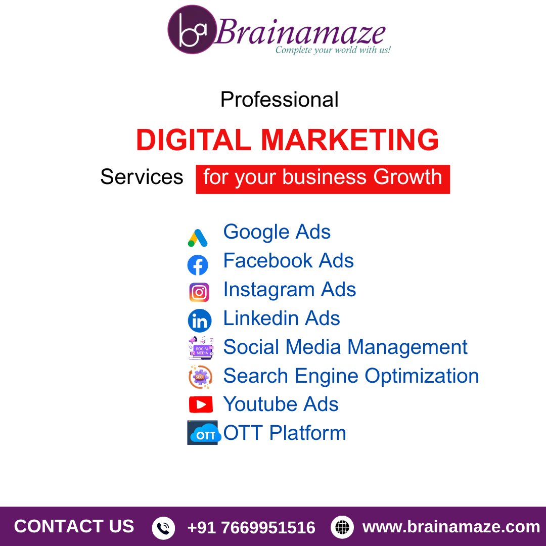 Brainamaze's tweet photo. 🚀 Looking for Advertising Services That Actually Deliver Results?

🎯 Reach your target audience. Boost your visibility. Drive real growth.

Mob. no.  +91-7669951516
Our Website: https://t.co/ntzrva1Tpb
Mail : sales@brainamaze.com

#Brainamaze #AdvertisingServices https://t.co/N1vwCg5R42