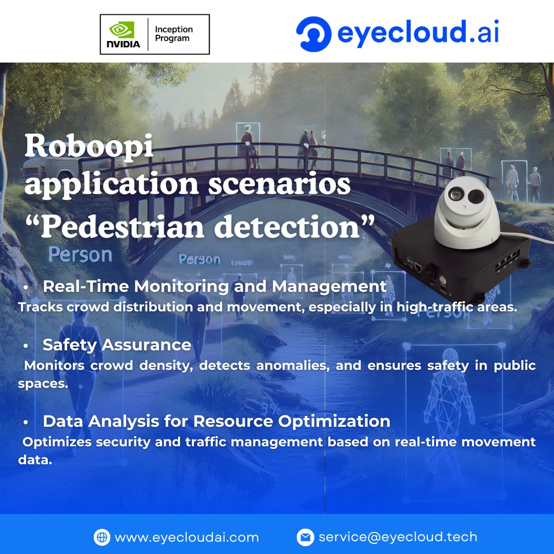 eyecloudai's tweet photo. 🚦 [Future Is Now] How smart can crowded intersections be?

Roboopi can make:
• Traffic lights auto-adjust by pedestrian flow
• Emergency alerts triggered in 10s for sudden crowds
• Every pedestrian digitally protected
Not magic - just achievable AI city vision#TechInnovation https://t.co/rXh5VL4EqH