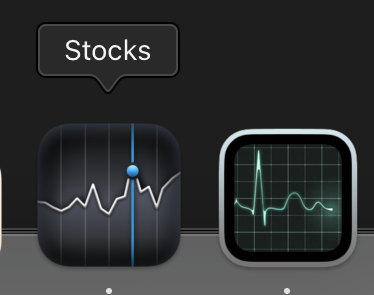 failcoin's tweet image. Who else keeps clicking on Activity Monitor instead of Stocks? Sort it out @Apple!