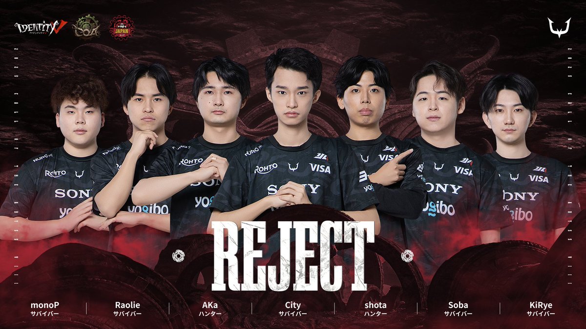 第五人格COAVIII COAⅧワールド決勝トーナメント 出場チームロスター